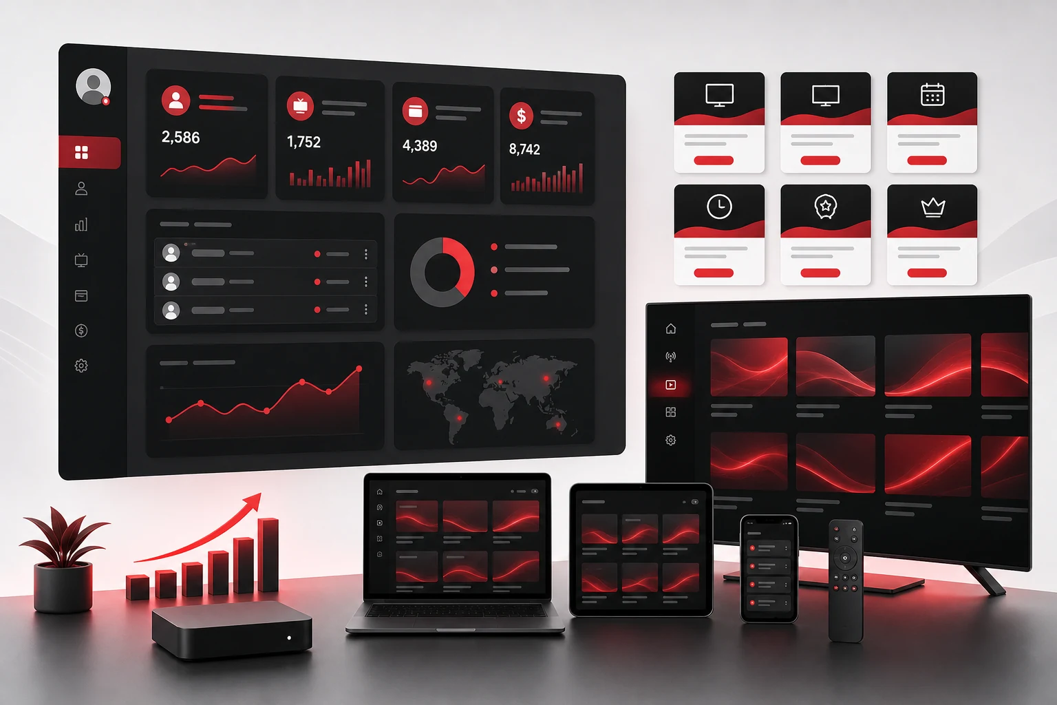 TellyStudio IPTV reseller program dashboard and credits system