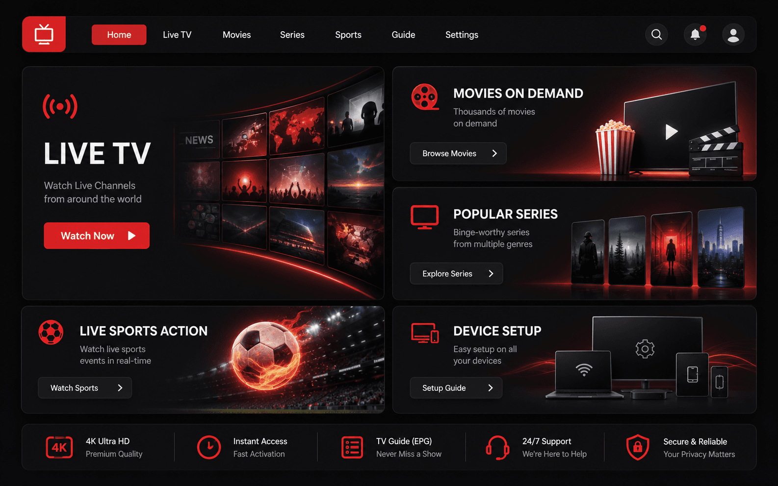Original entertainment showcase preview blocks for TellyStudio Pro