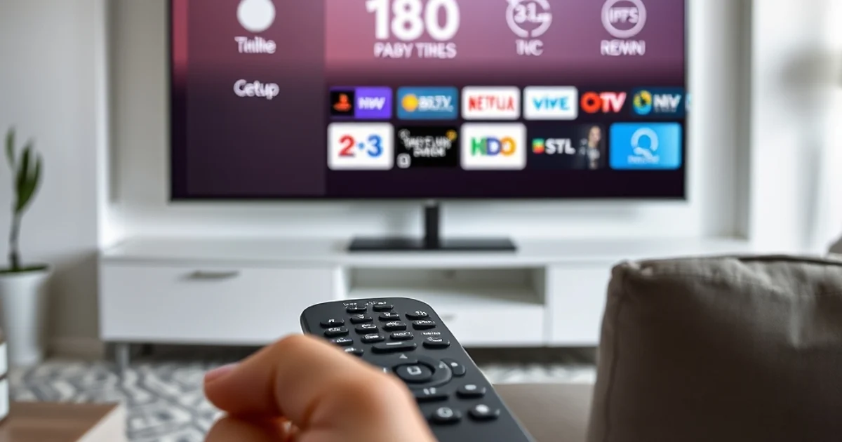 Smart TV and remote prepared for IBO Player IPTV setup