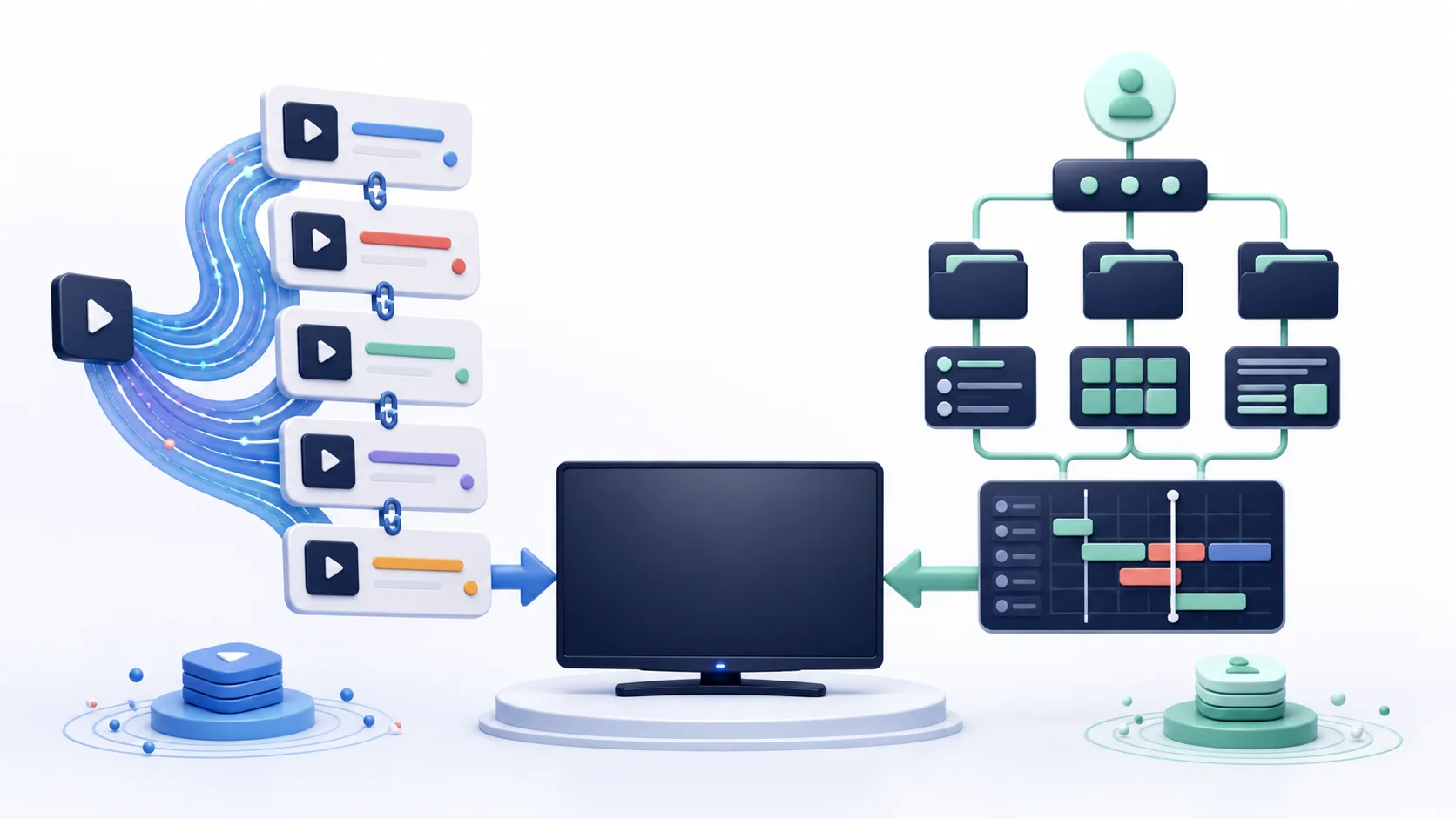 Original conceptual illustration comparing M3U playlist and structured IPTV login paths