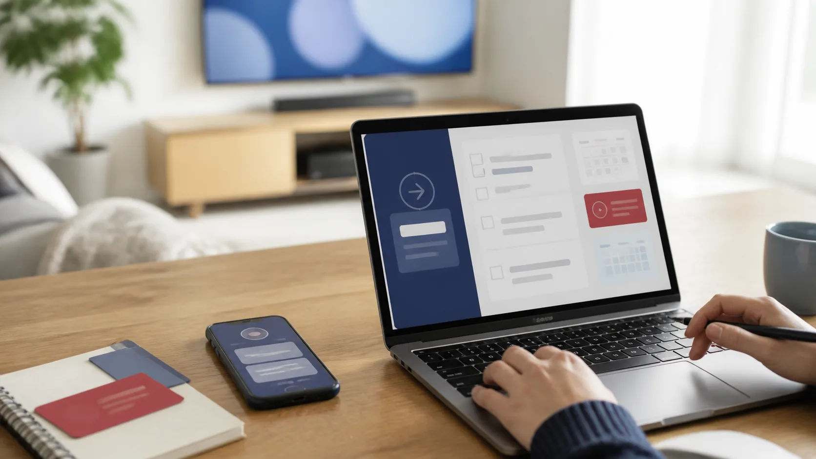 Person reviewing a generic streaming subscription renewal checklist on a laptop